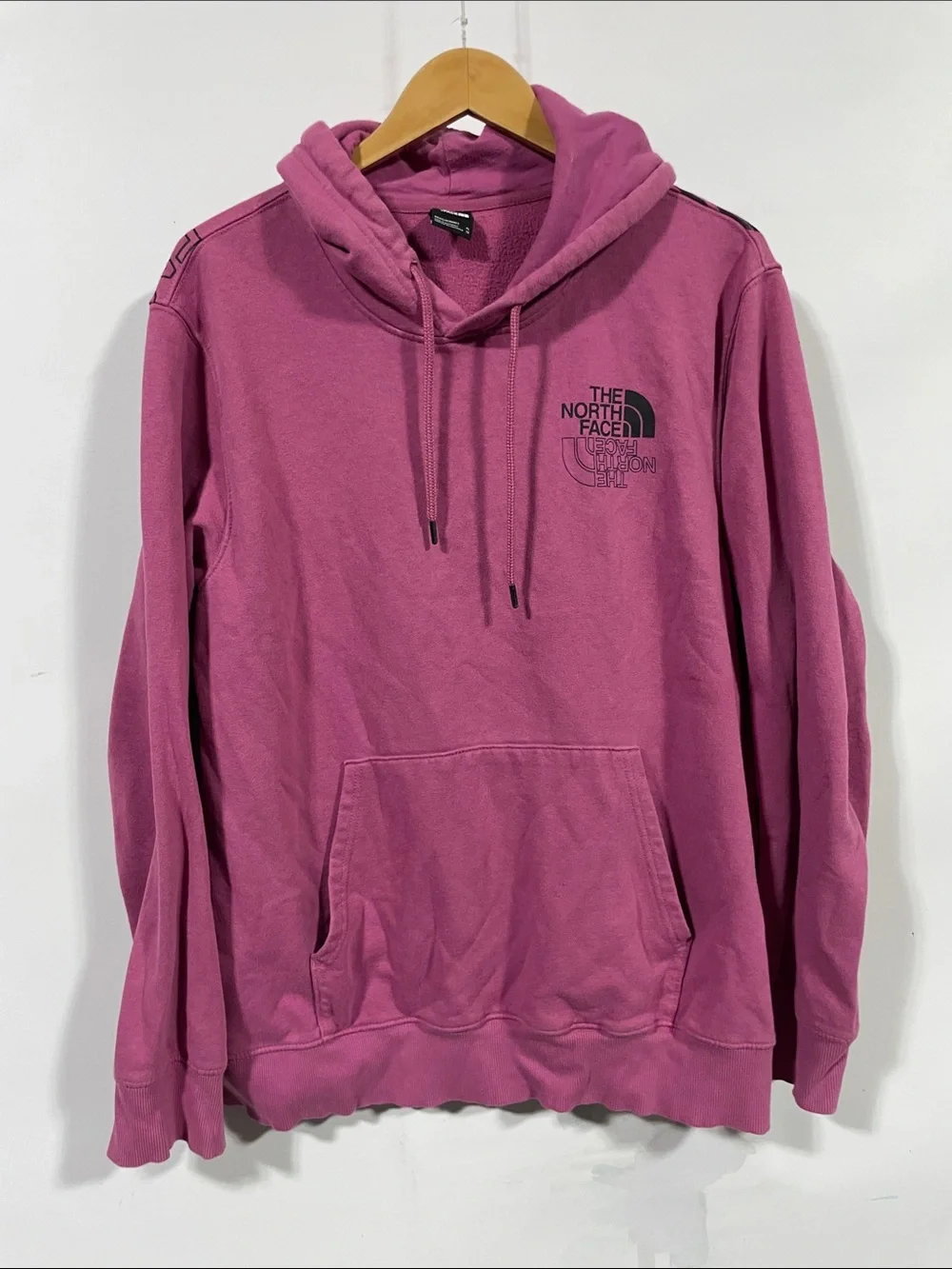 The North Face Men’s Crewneck Hoodie in Deep Pink